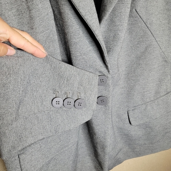 Lane Bryant Grey soft women's jacket blazer size 28 office career - Picture 5 of 9